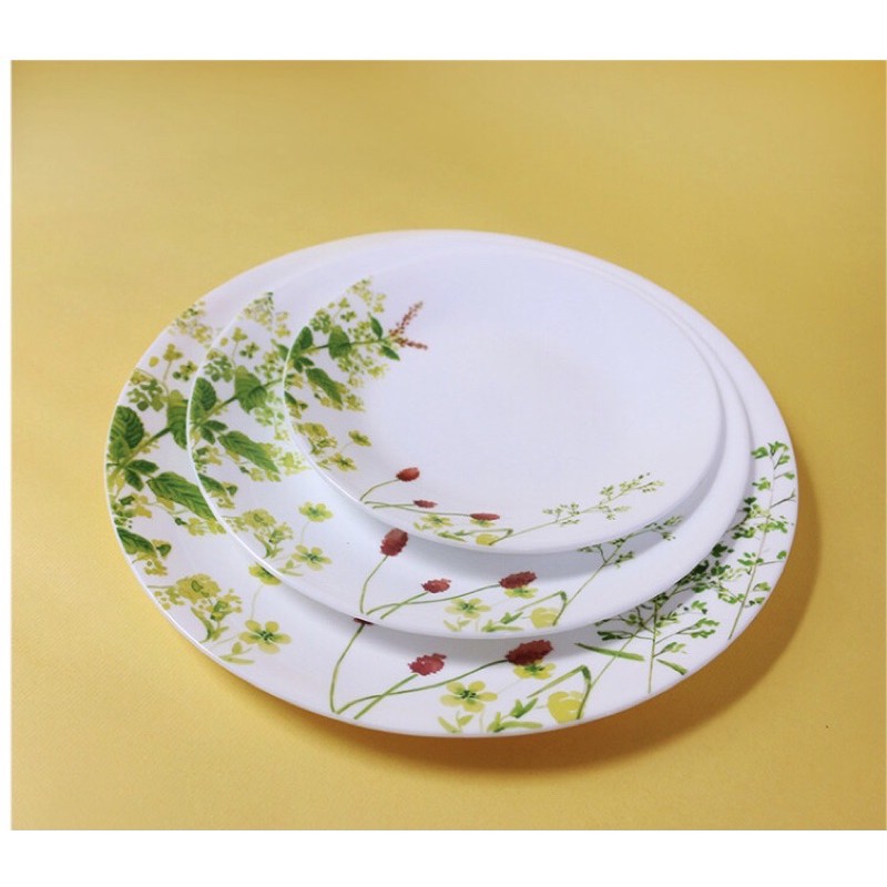 Dĩa thuỷ tinh Mỹ Provence Garden Corelle PVG-106-108-110 (17cm-21.6cm-26cm)