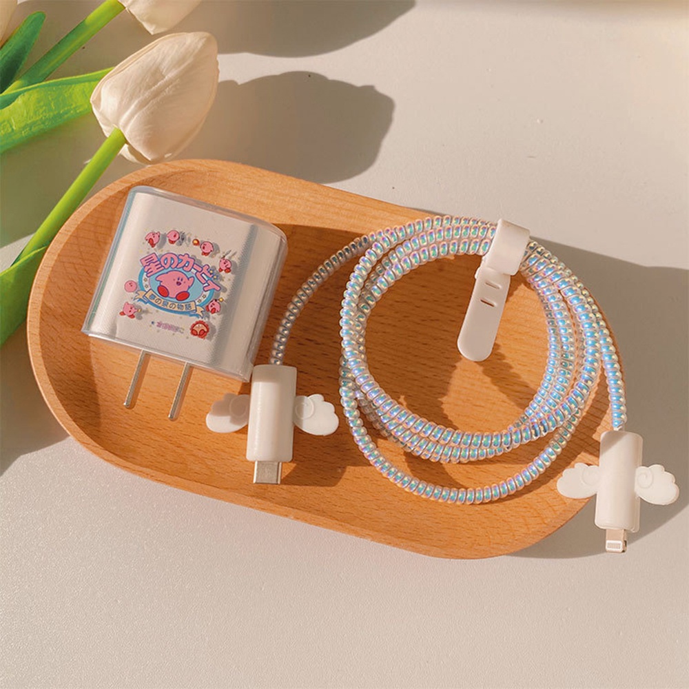 Phụ Kiện Bảo Vệ Dây Cáp Sạc Bằng Tpu Họa Tiết Hoạt Hình Kawaii Dễ Thương Cho Apple 20w / 18w / 5w