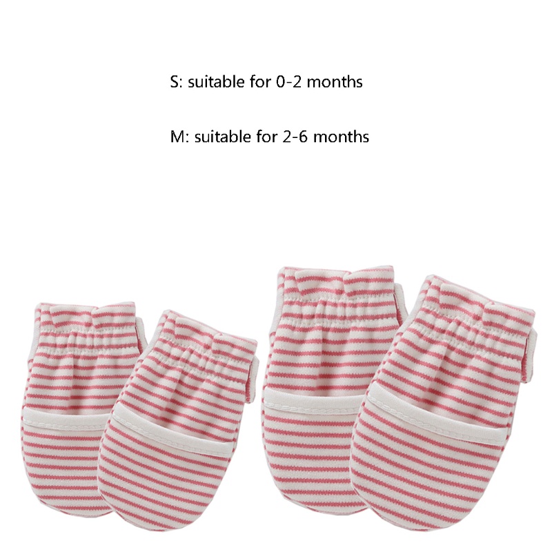 1 Đôi Găng Tay Cotton Mềm Mại Bảo Vệ Chống Xước Cho Bé Sơ Sinh