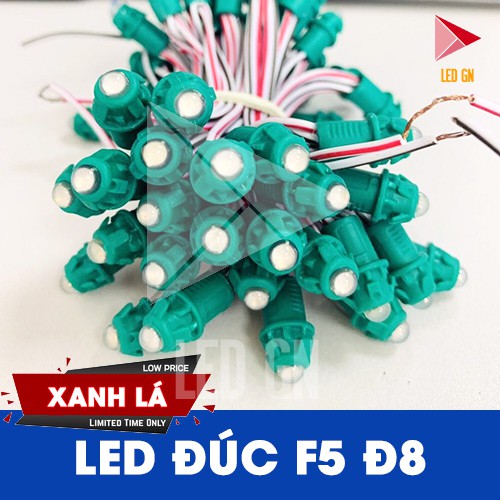 LED Đúc F5 Đế 9mm - Chống Nước [ Dây 50 Bóng ] | BigBuy360 - bigbuy360.vn