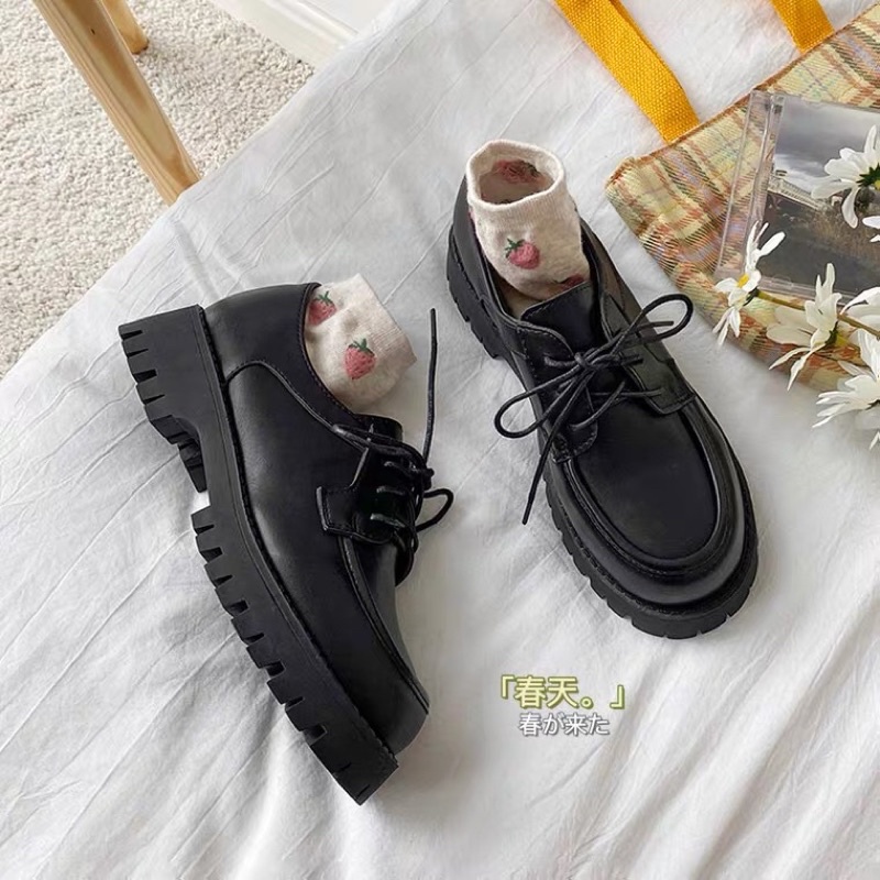 Giày Ulzzang buộc dây cá tính, đế cao phong cách basic, U18