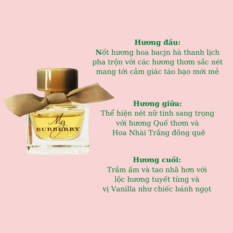 Nước Hoa Nữ, Nước Hoa My Bubbery 90ml Thơm Lâu 8h Hương Thơm Ngọt Dịu Dầu thơm nữ