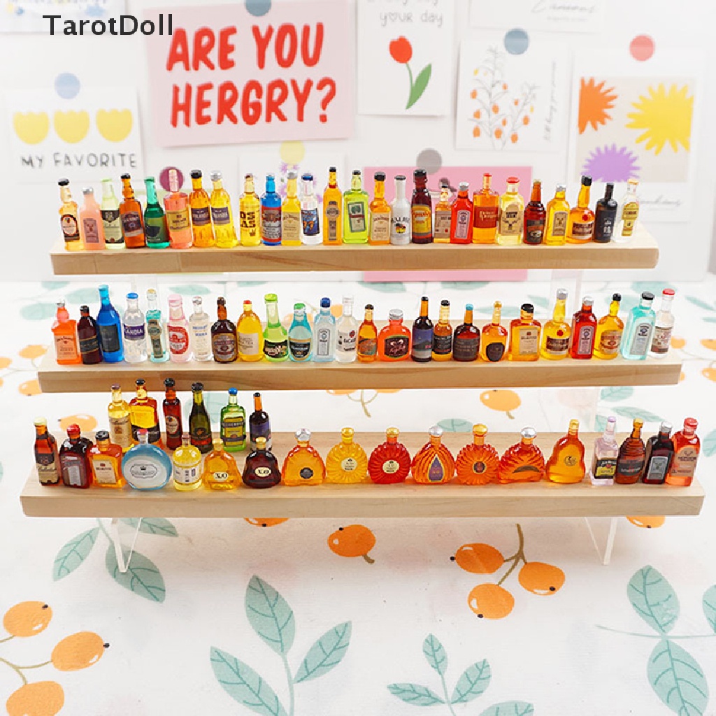 Set 10 Chai Nhựa Mini 1: 12 Dùng Để Trang Trí Nhà Búp Bê