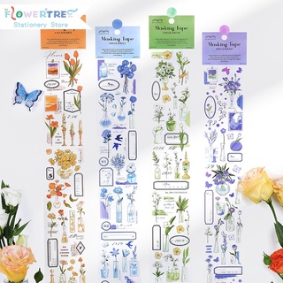 Miếng dán họa tiết hoa dùng trang trí sổ tay/ đồ dùng thủ công 
