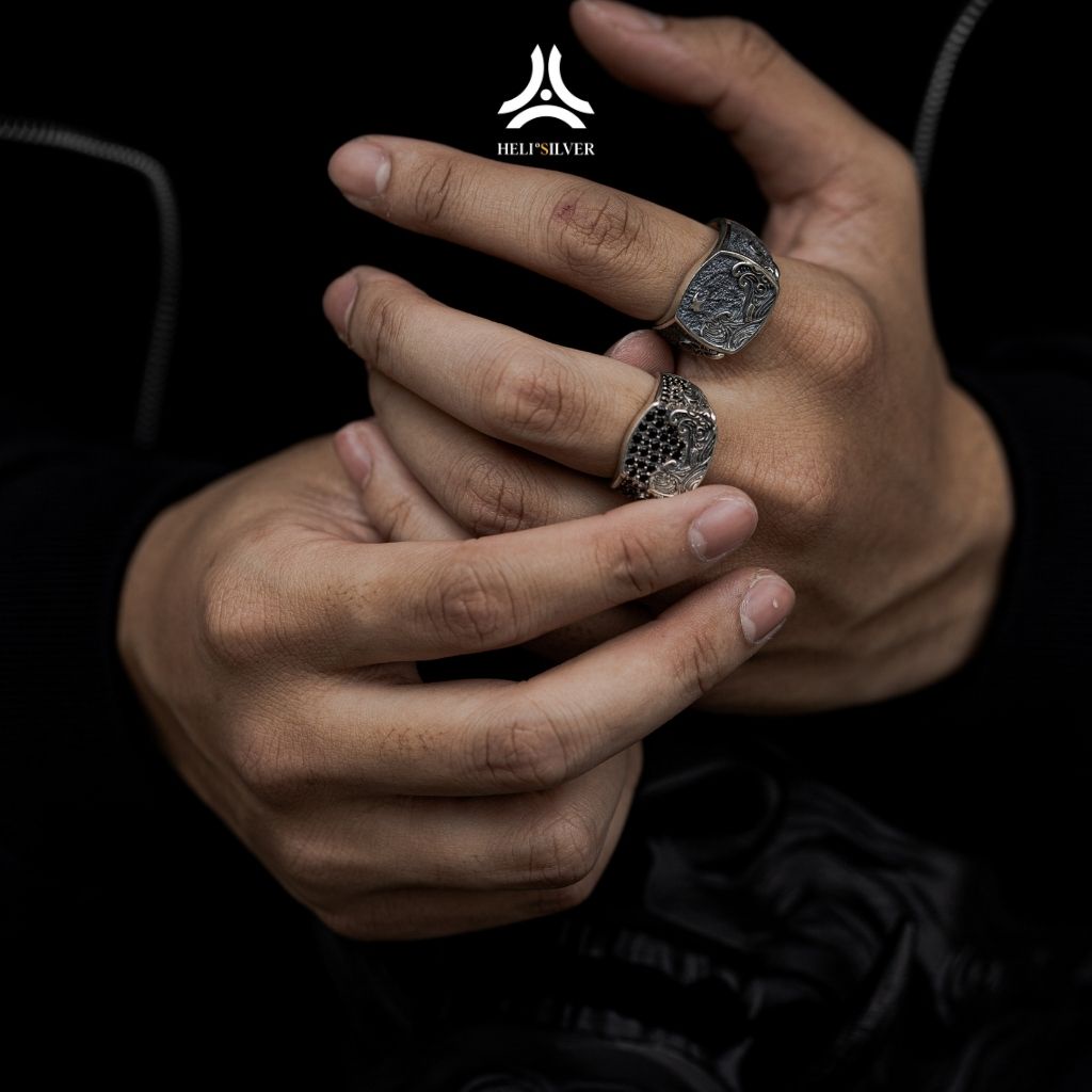Nhẫn bạc nam, nữ HeliSilver NAMI RING Helios Original S925