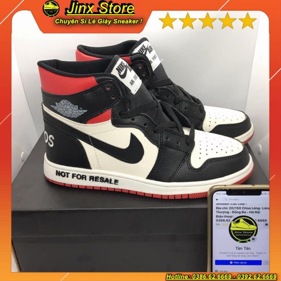 Giày thể thao sneaker JD hàng siêu câp đỏ đen cao cổ hight full size nam nữ da bò đôt không cháy