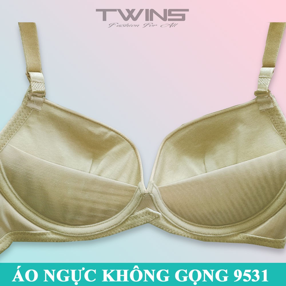 Áo ngực không gọng nữ nâng ngực mút dày Pensee 9531 cúp xéo màu trơn size 34, 36, 38