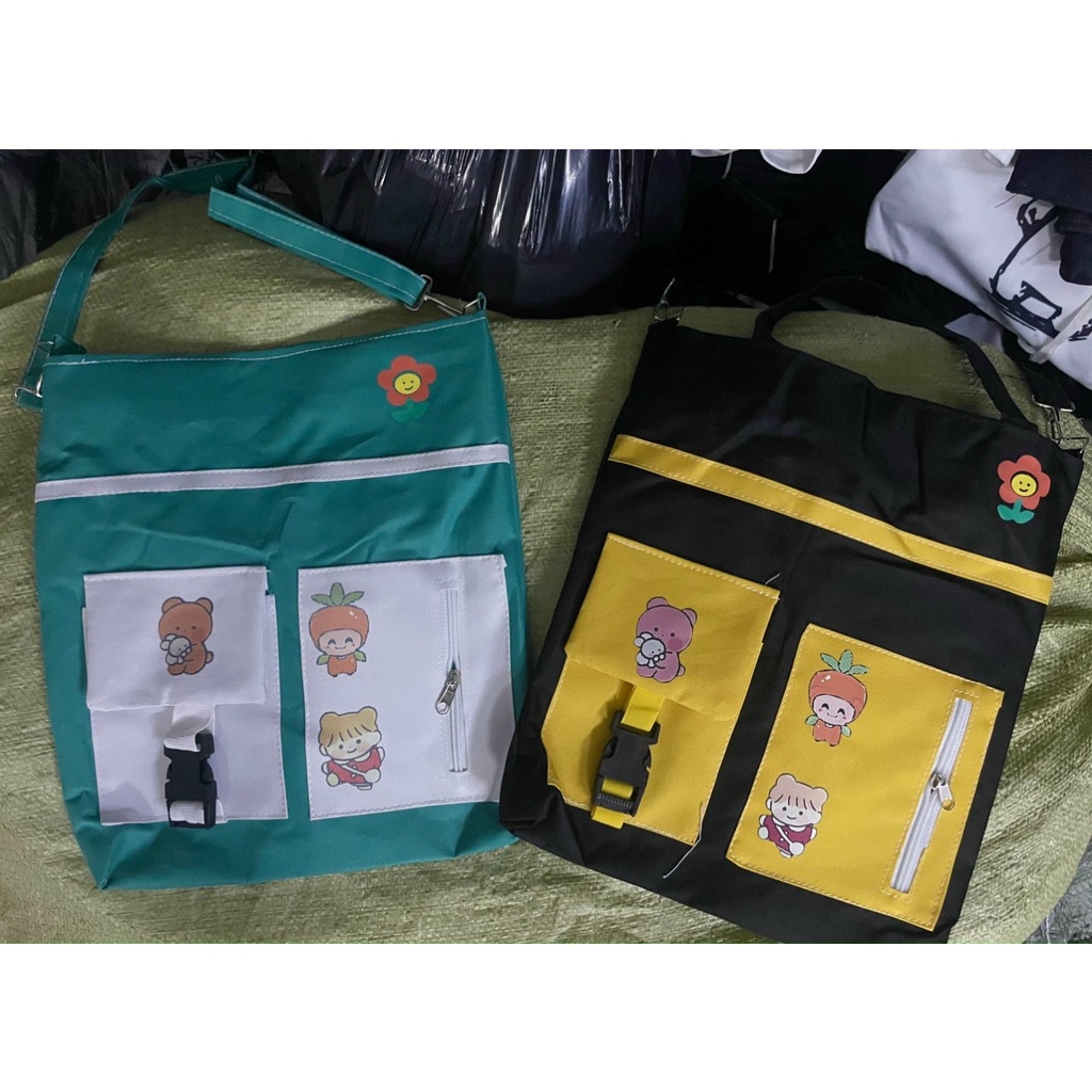 Túi tote thời trang đi học sinh viên học sinh - Hộp gài phối