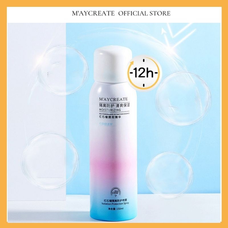 Xịt chống nắng toàn thân MayCreate Moisturizing 150ml trắng da nâng tone da chống thấm nước MXCN1