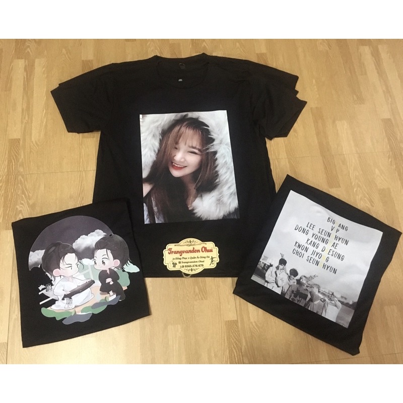 Áo thun đen in theo yêu cầu