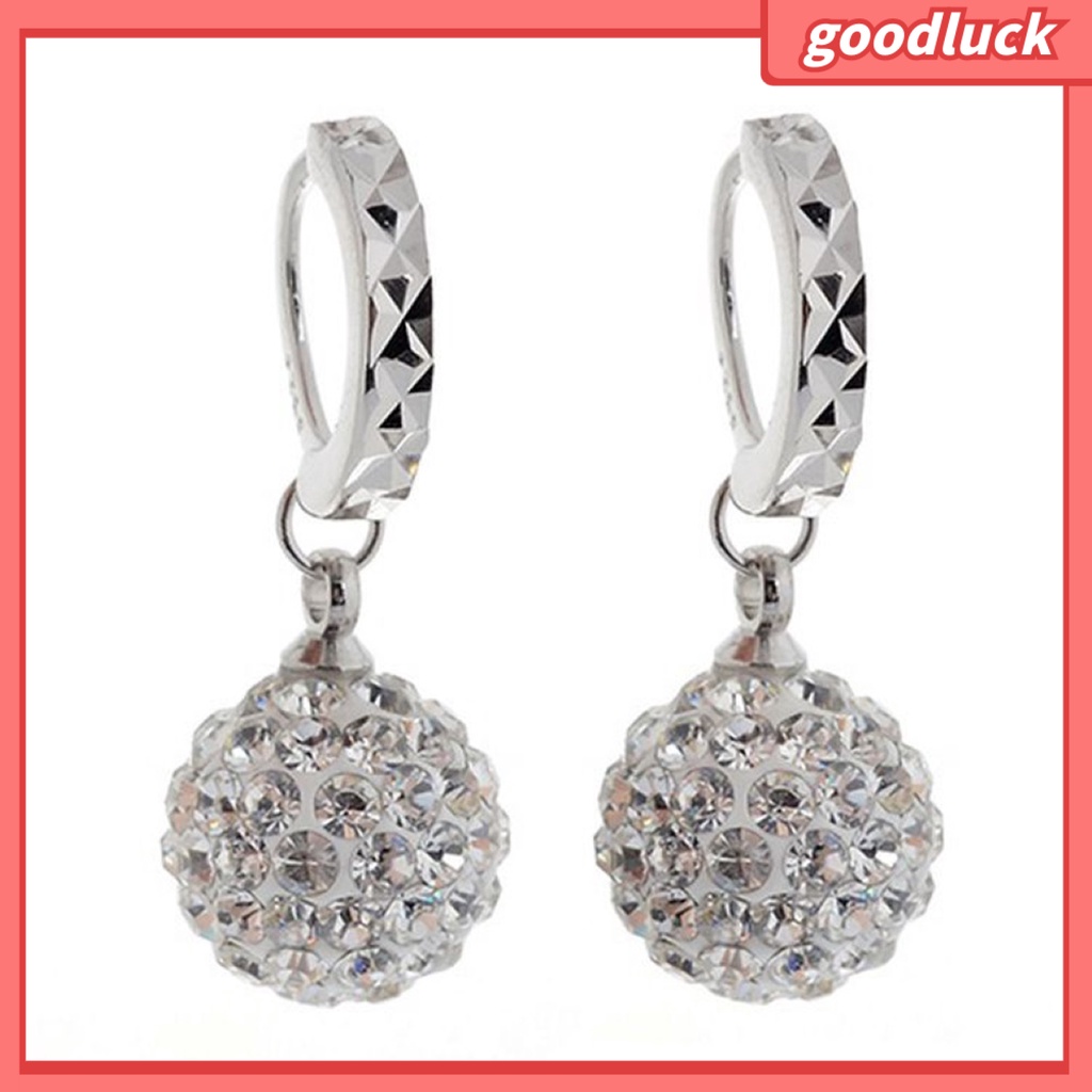 Khuyên Tai Tròn Đính Đá Kiểu Dáng Thời Trang Cho Nữ