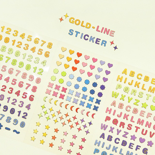 Sticker nhũ cầu vồng họa tiết (SN13)