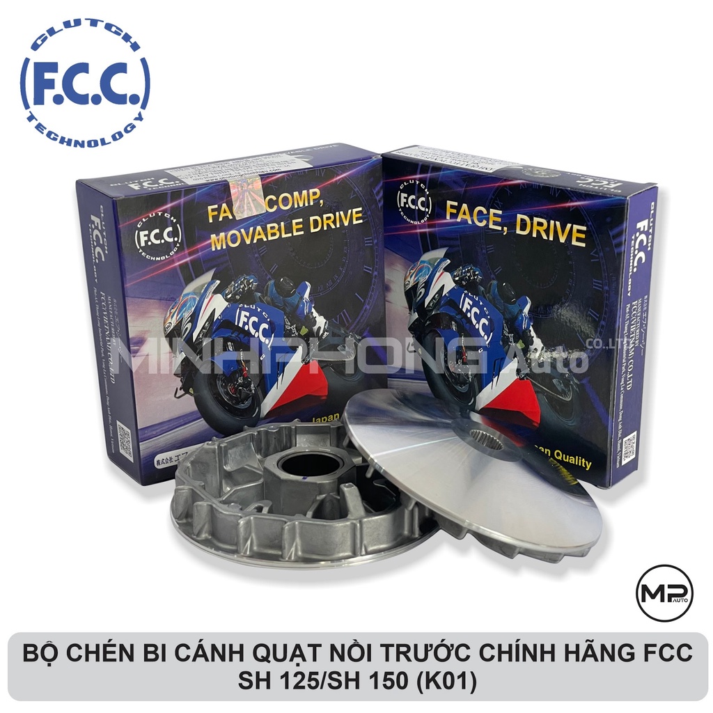 Bộ chén bi cánh quạt nồi trước chính hãng Fcc Sh 125/Sh 150 (K01)