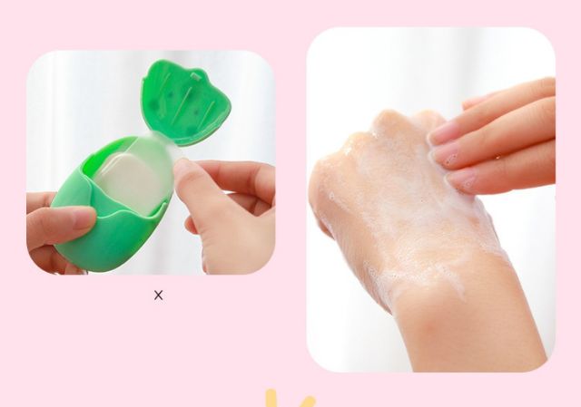 HỘP 50 MIẾNG XÀ PHÒNG GIẤY BỎ TÚI/ HỘP XÀ PHÒNG GIẤY MINI TIỆN LỢI DỄ DÙNG | BigBuy360 - bigbuy360.vn