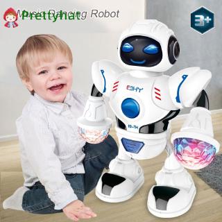 Rô bốt đồ chơi nhảy múa có nhạc và đèn cho bé