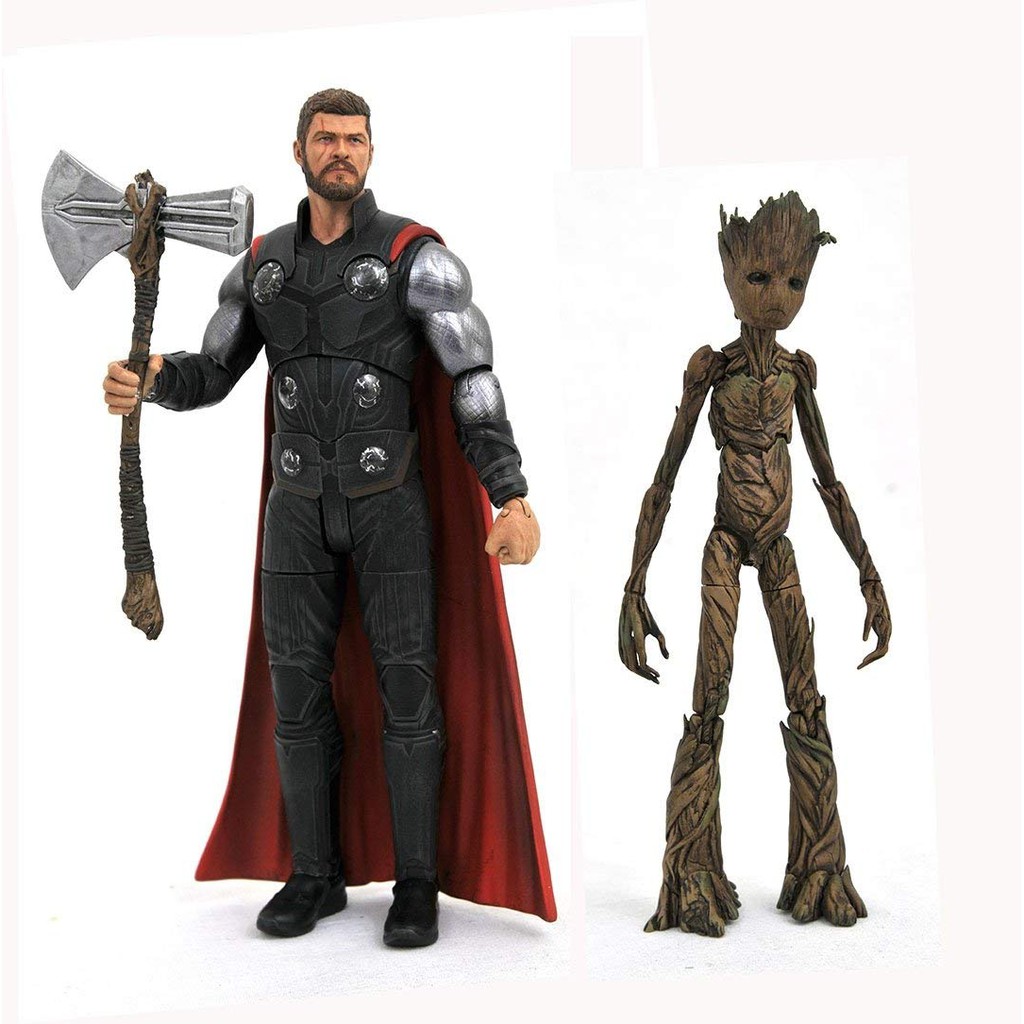Mô hình Marvel Select: Avengers Infinity War Thor & Groot DIAMOND SELECT TOYS