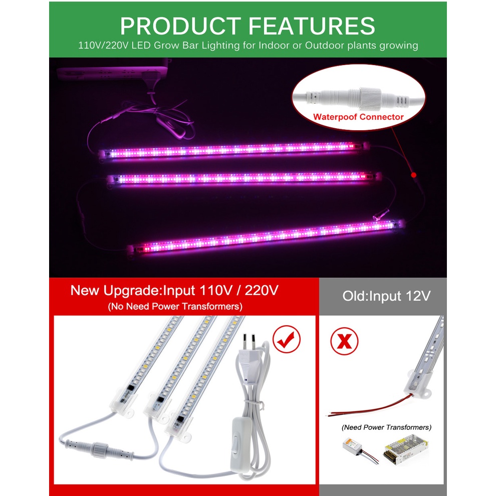 Đèn LED Kích Thích Tăng Trưởng Cho Cây Trồng 220V