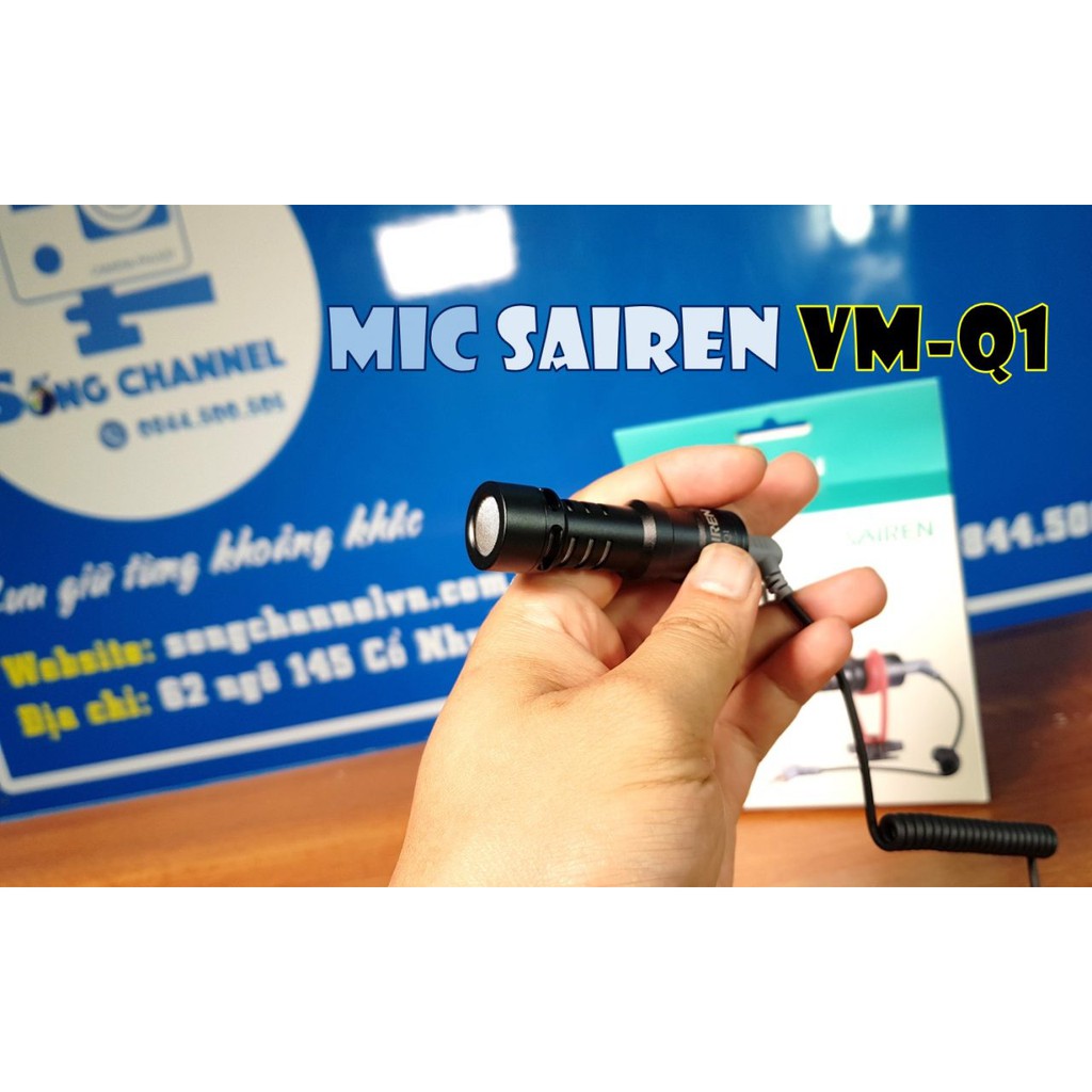 [CHÍNH HÃNG] Micro Thu Âm Sairen VM-Q1 Vlog - Míc Thu Âm Đinh Hướng