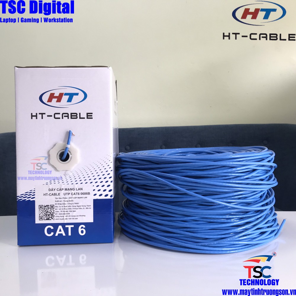 Dây Mạng HT-CABLE LB-LINK Cat6E Cat5E UTP | Cuộn 305m