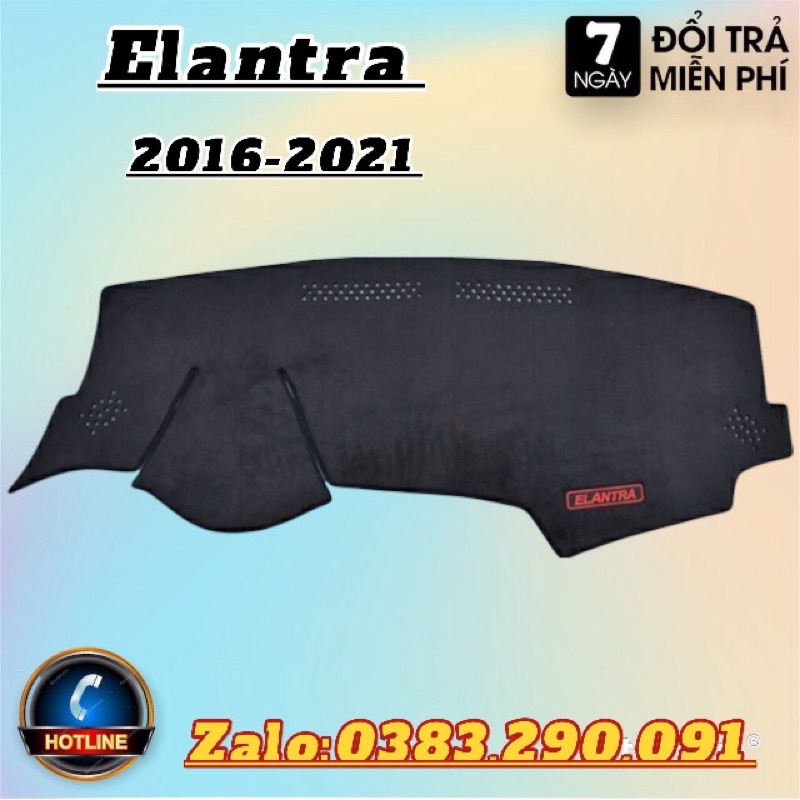 Thảm Taplo Elantra 2016 - 2021 Nhung Lông Cừu 3 Lớp Cao cấp