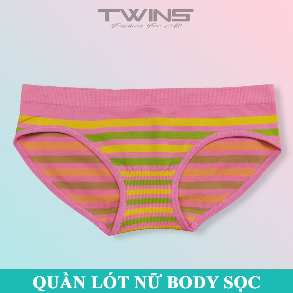 Quần lót nữ dệt kim cao cấp cạp thấp họa tiết sọc ngang phom mini ôm mông co giãn mềm mịn thoáng mát size dưới 60kg