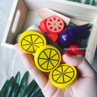 Đồ chơi cắt hoa quả gỗ