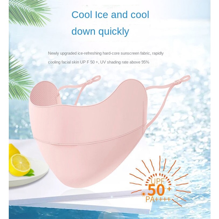 Mặt Nạ Lụa Băng Bảo Vệ Toàn Diện Khuôn Mặt Chống Nắng UPF50+ Chống Tia UV Cho Nam Và Nữ