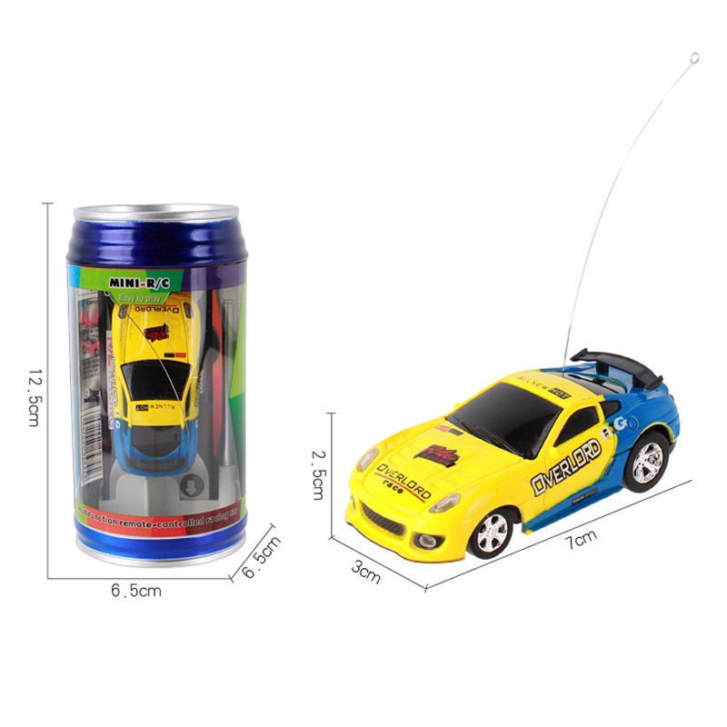 Xe hơi điều khiển từ xa RC mini đóng gói trong lon Coke 4 tần số có 8 màu sắc cho trẻ em
