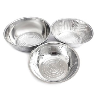 Bộ 2 thau rổ inox MK131