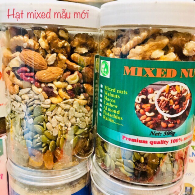 Các loại hạt mix sẵn ăn luôn 500g