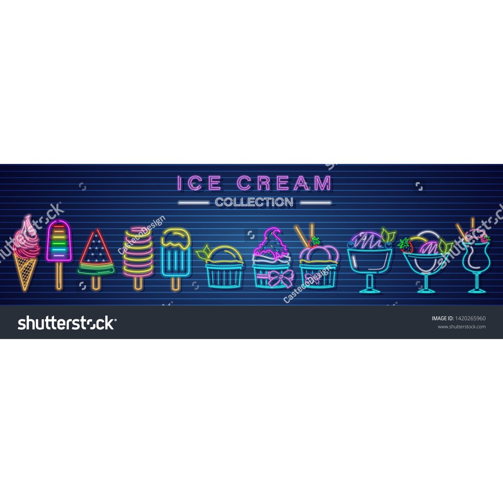 Tranh giả gạch họa tiết chữ Neon (Phát sáng) dùng cho hàng quán, cafe, trà sữa, trà chanh GNOEN 06