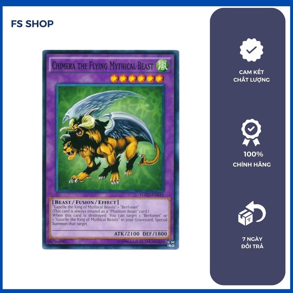 Thẻ Bài Yugioh Chính Hãng Set dung hợp Chimera The Flying Mythical Beast