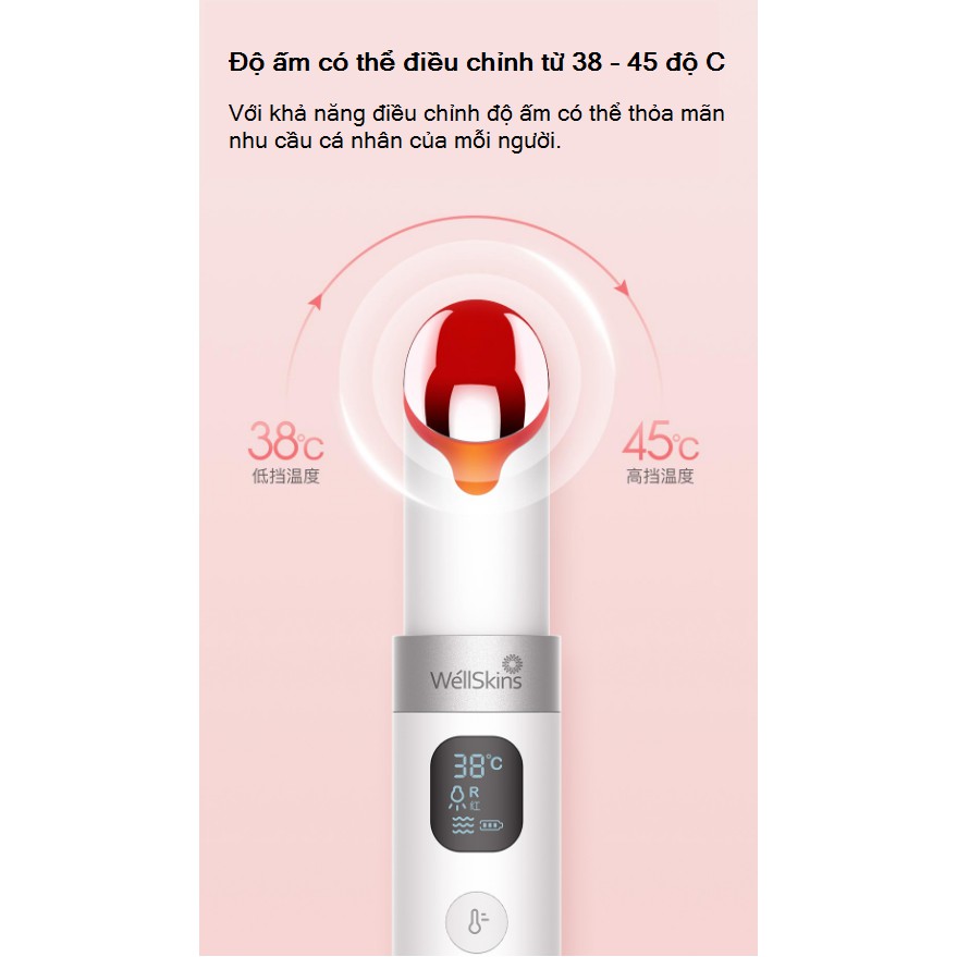 Máy massage mắt Xiaomi WellSkins MY300 - Máy massage mắt cầm tay đa chế độ