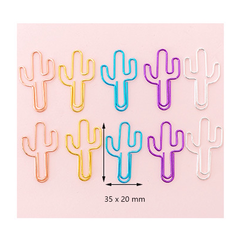 Set 10 Kẹp Giấy 2x3cm Họa Tiết Hoạt Hình Dễ Thương