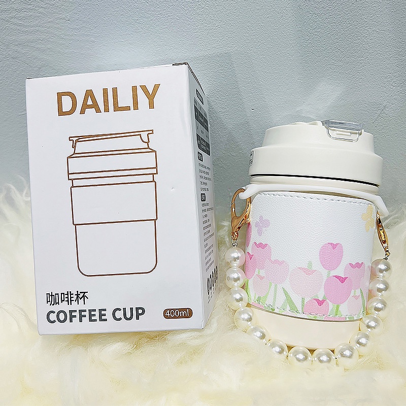 Bộ Bình Nước Giữ Nhiệt Bằng Thép Không Gỉ 316 Kèm Ống Hút Tiện Dụng