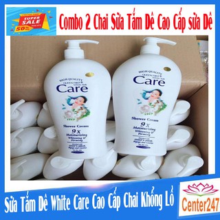 [ Combo 2 Chai ] Sữa Tắm Dê White Care Cao Cấp Chai Khổng Lồ 1200ml x 2 chai - Sức khỏe và làm đẹp - Tắm và chăm sóc,gia