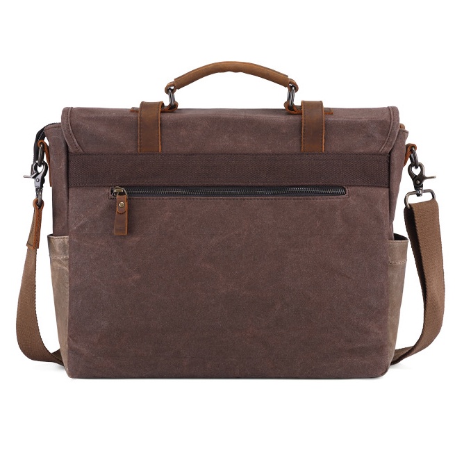 Túi đeo chéo nam da bò sáp thật BÊE GEE TDCDB6873283 để được laptop 14in