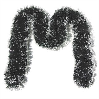 Dây Đuôi Chồn Đen Ánh Xanh Viền Trắng Trang Trí Noel Năm Mới Dài 1,8m - Loại Lớn