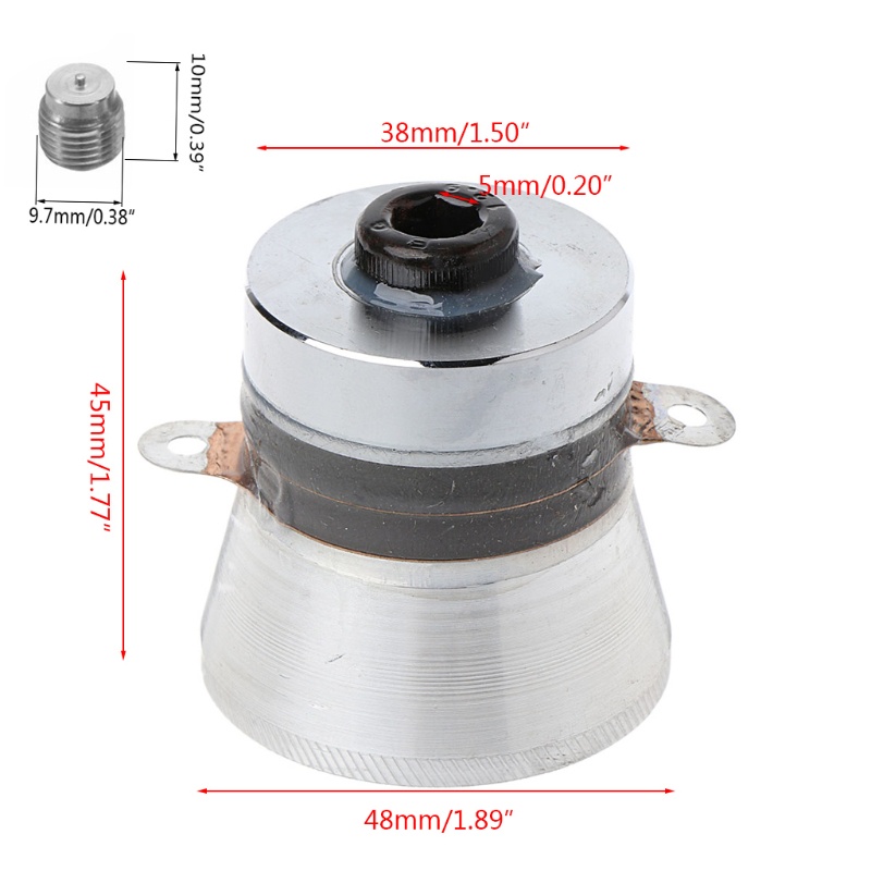 Un * 60w 40khz đầu dò làm sạch áp điện siêu âm hiệu suất cao