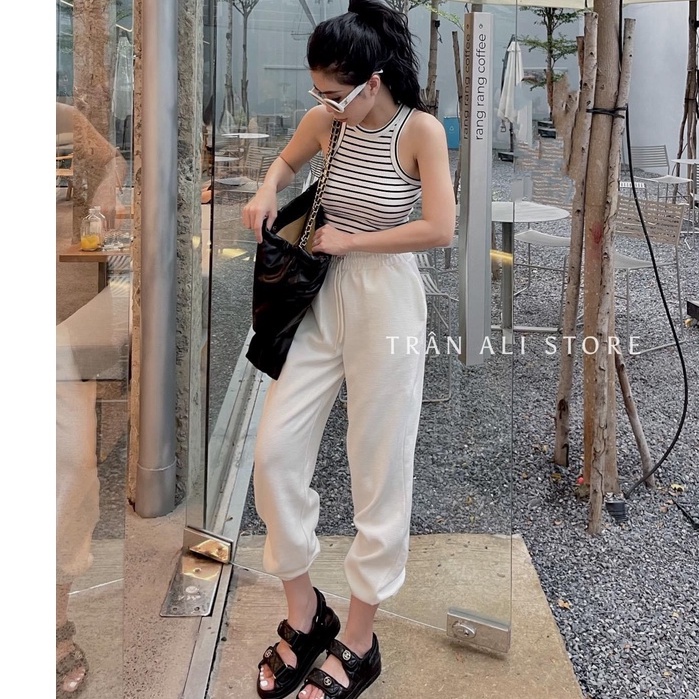 Quần jogger unisex thể thao, quần ống rộng kiểu dáng jogger mặc nhà nam nữ vải TỔ ONG 3 màu chất mềm mại