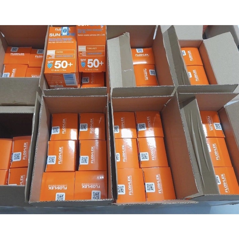 Kem Chống Nắng Floslek Sun Care - Oil Free Sun Protection Tinted Cream SPF50+ 50ml Cho Da Dầu Mụn