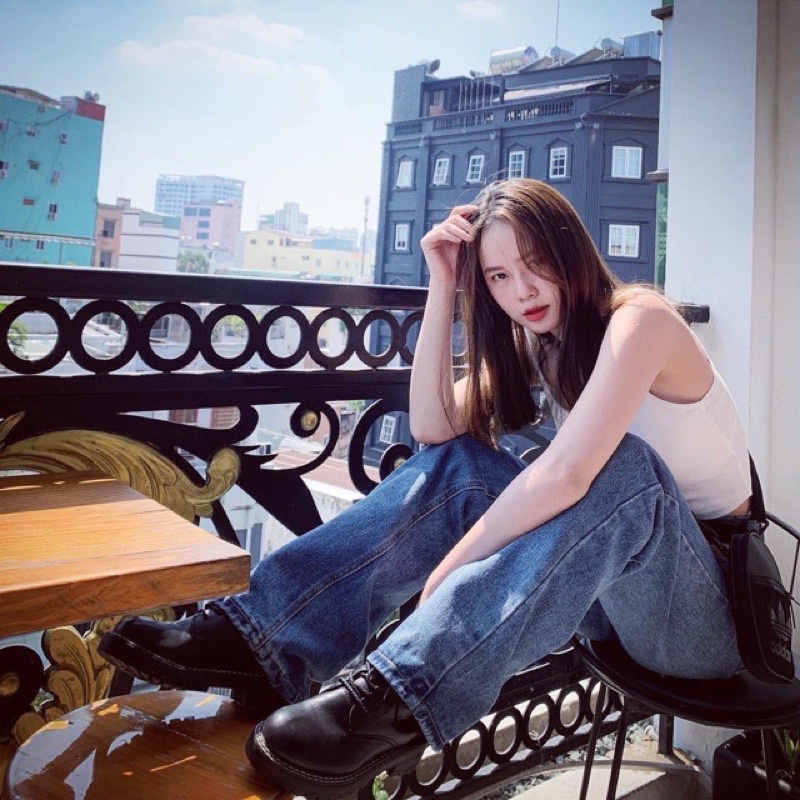 QUẦN JEAN SUÔNG MÀU XANH M240 CHO NỮ