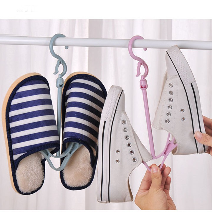 Dụng cụ móc treo phơi giày dép crocs thông minh đa năng bằng nhựa xoay 360 độ tiết kiệm không gian youngcityshop 30.000