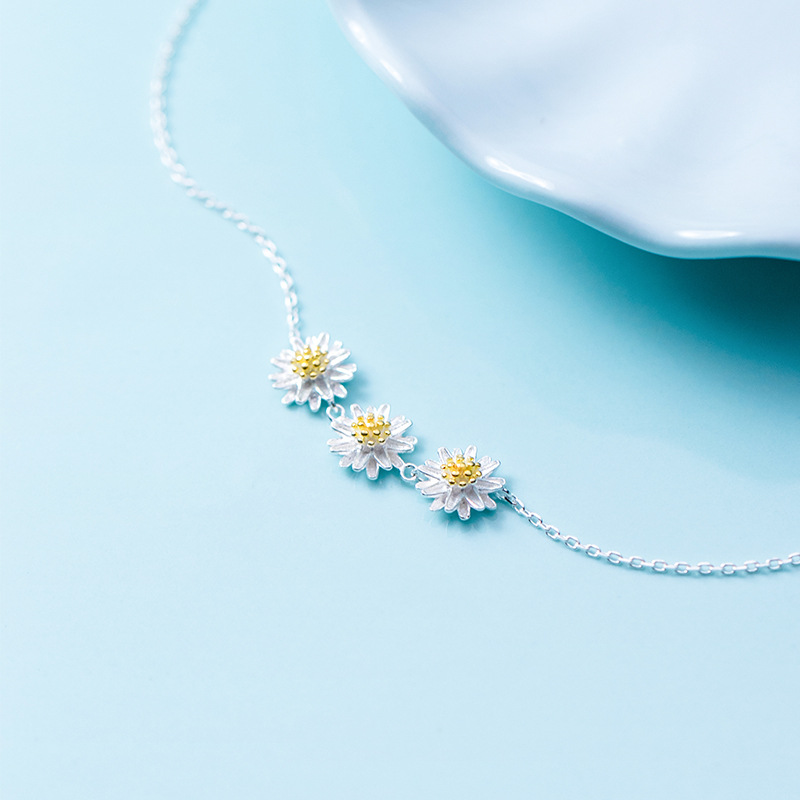 Lắc Chân Mạ Bạc 925 Hình Hoa Cúc Xinh Xắn Cho Nữ | BigBuy360 - bigbuy360.vn