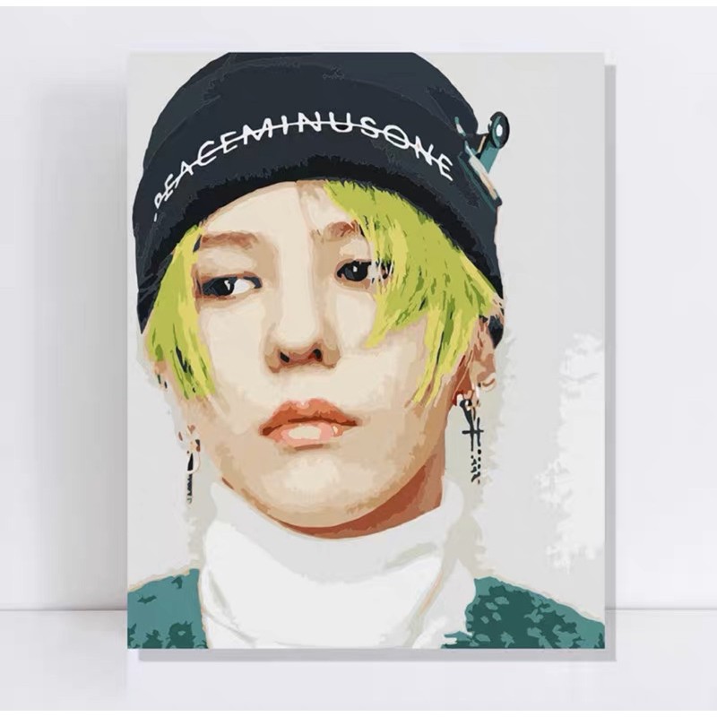 Tranh Sơn Dầu Số Hoá Ca Sĩ G-Dragon, Tranh Tô Màu Theo Số Ca Sĩ G-Dragon