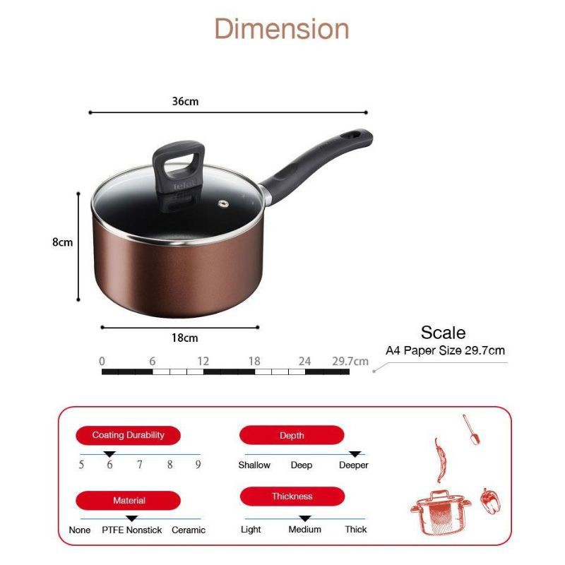 Nồi chảo Tefal Day by Day 18cm ( Quánh)