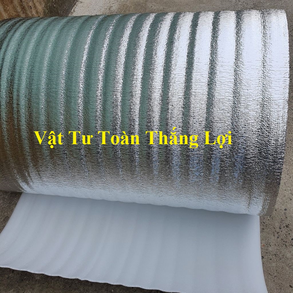 (Khổ cao 1m x dày 5ly, 10ly  x dài 5m, 6m, 7m, 8m, 9m, 10m)  Miếng mút xốp PE cách nhiệt chống nóng mái nhà mái tôn