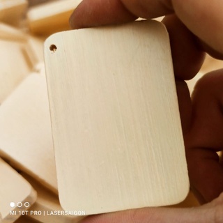 Phôi móc khoá gỗ - 2 mặt gỗ