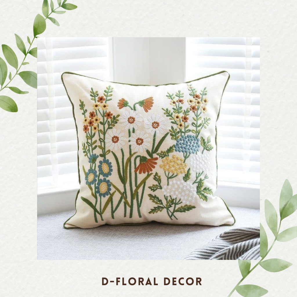 Gối thêu daisy dream