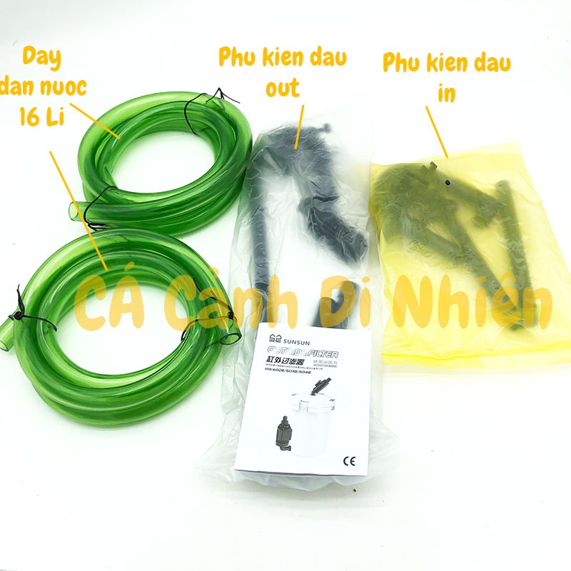 Máy lọc ngoài bể cá 14W Sunsun HW-604B - Lọc thùng cho hồ cá cảnh HW604B